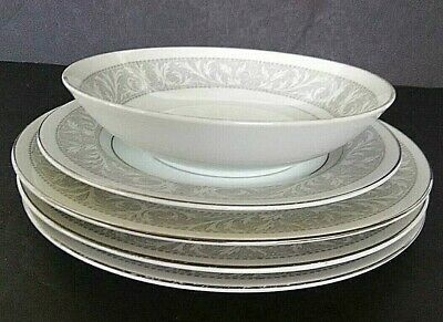 Lot of 5 Imperial China W Dalton WHITNEY 5671 Salad & Bread Plates + Berry Bowl