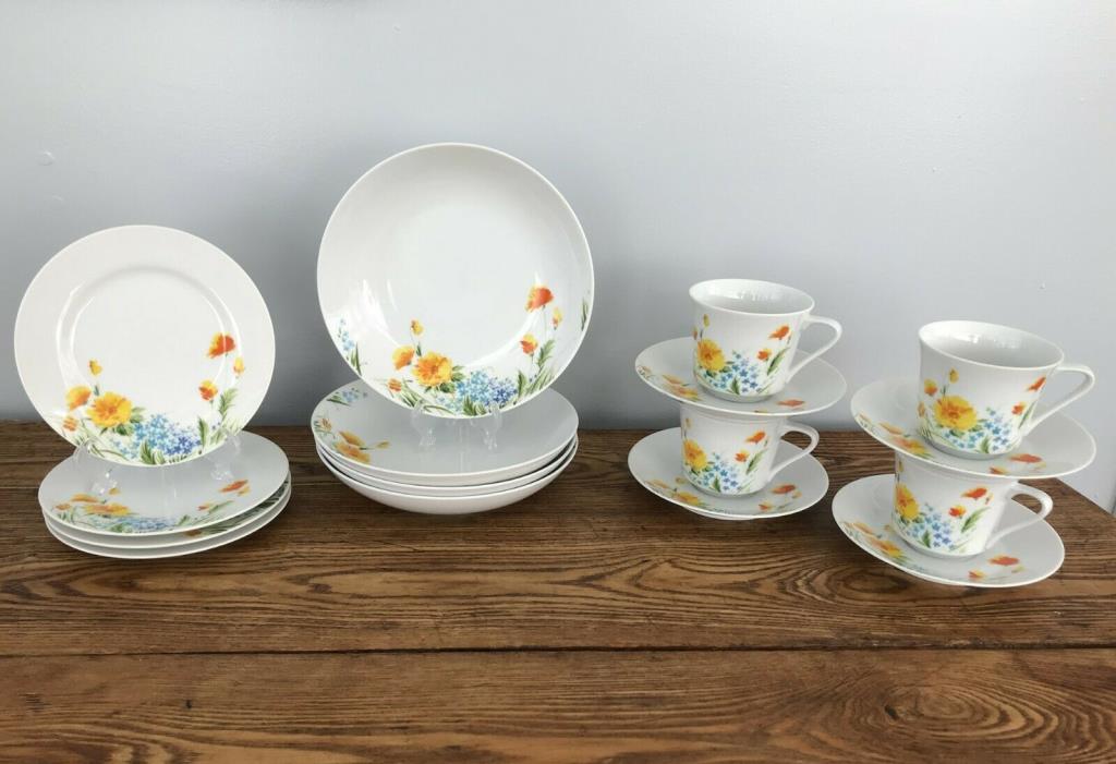Imperial China JUST SPRING 16 Piece Breakfast Set