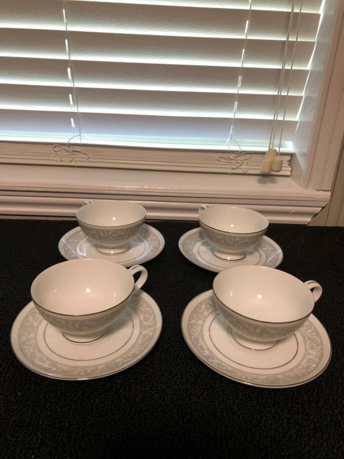 Whitney by Imperial China Japan set of 4 cup & saucer pre-owned