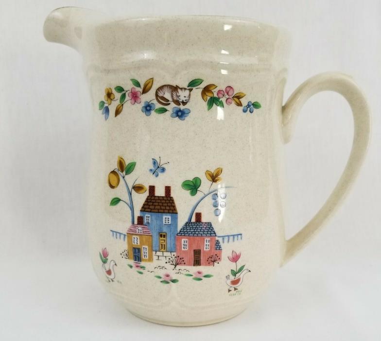 International China Stoneware Japan Heartland  Water Tea Pitcher Farm Animals