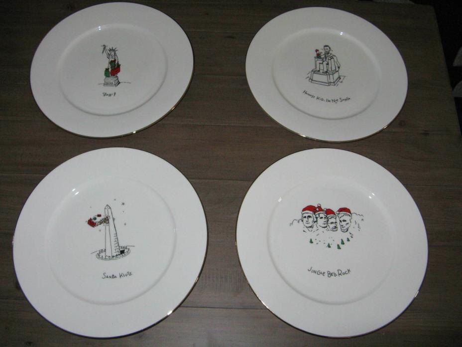 Set of 4 Dayton Hudson Merry Masterpiece Dinner Plates Original Box