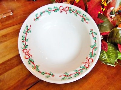 1 NEW OTHER(old stock INTERNATIONAL CHINA CHRISTMAS RIBBONS # 157 VEGETABLE BOWL