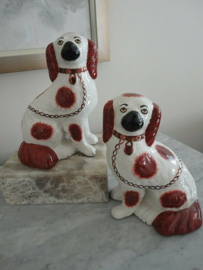 Staffordshire Kent Reproduction Russet King Charles Spaniels  8 1/2