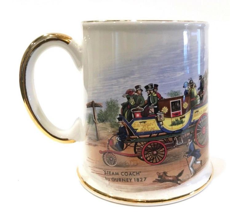 James Kent Old Foley Steam Coach Large Coffee Mug Staffordshire England