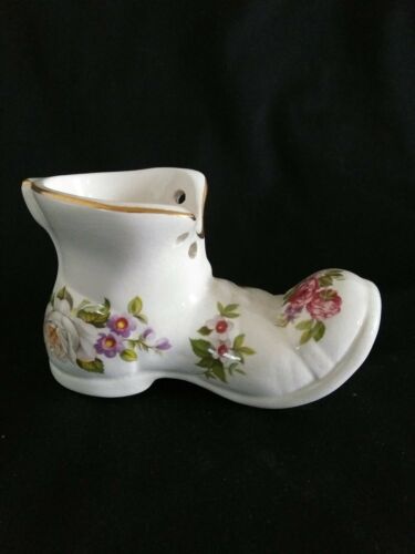 Vintage Old Foley James Kent Ceramic Floral Boot Made in England