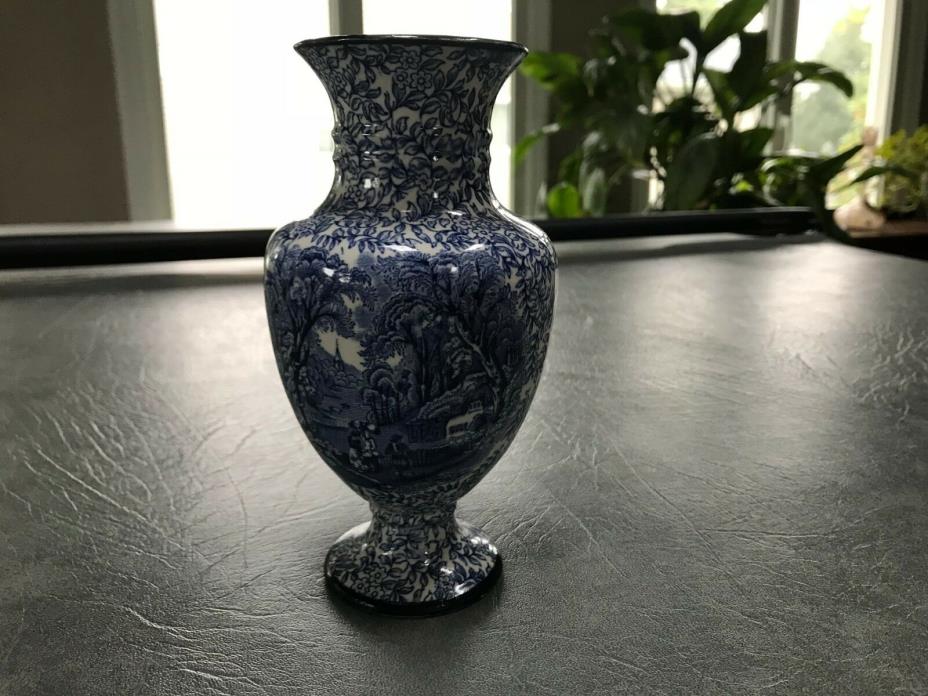 James Kent Fenton England Old Foley Pottery Blue & White Vase