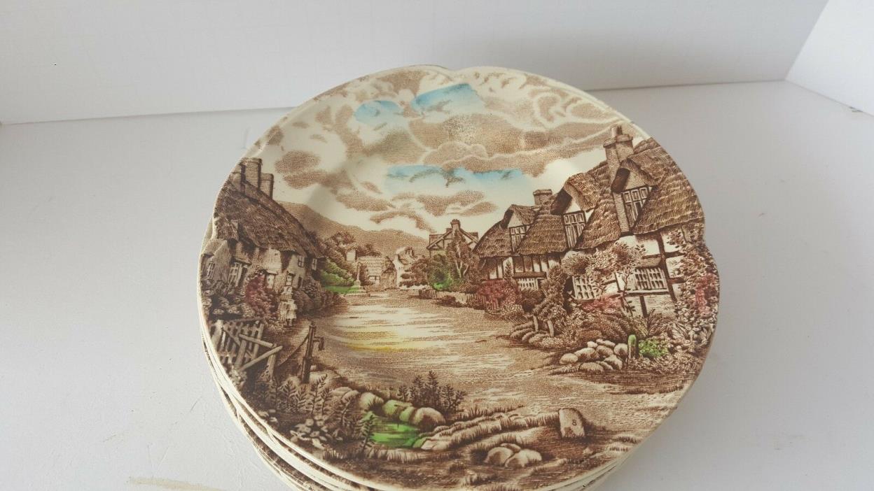 8 Johnson Brothers OLDE ENGLISH COUNTRYSIDE ENGLAND Bread Plates