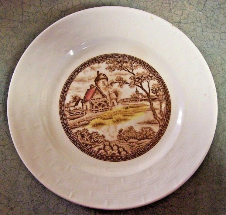 WALES CHINA PROOF OLD MILL SAUCER (6
