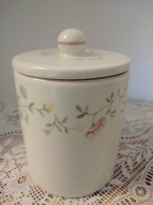JAHNSON BROS ENGLAND SUMMER CHINTZ FOOD CANISTER CONTAINER CREAM FLORAL