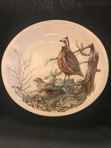 Vintage Johnson Brothers Game Birds Oval Dinner Plate Quail 11