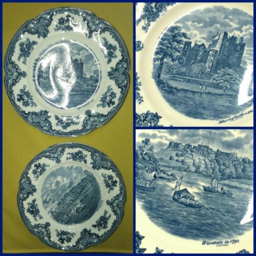 JOHNSON BROS 6 PLATE LOT ~ 3 Plates WINDSOR Castle + 3 Plates BLARNEY Castle