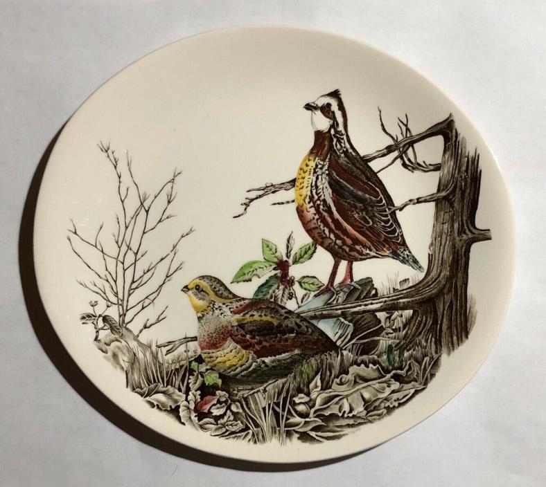 JOHNSON BROTHERS Game Birds QUAIL Luncheon Plate 9 3/8