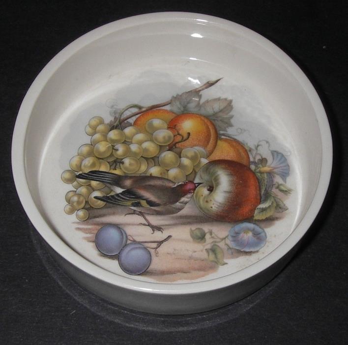 Johnson Bros England Earthenware Trinket Pin Dish  Bird Fruit