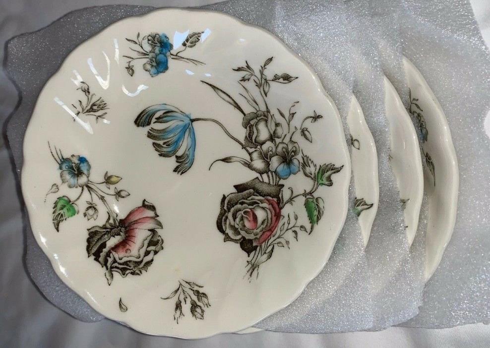 Johnson Brothers DAY IN JUNE Multicolor Floral Bread and Butter Plates (4) china
