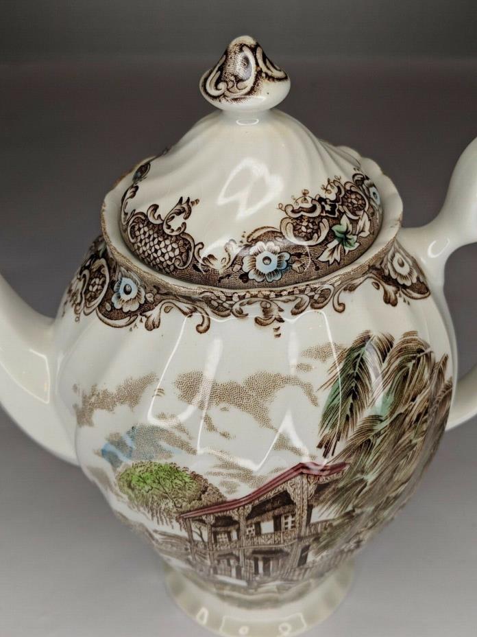 Heritage Hall China Tea Pot French Provincial 4411 Made in England Free Shipping