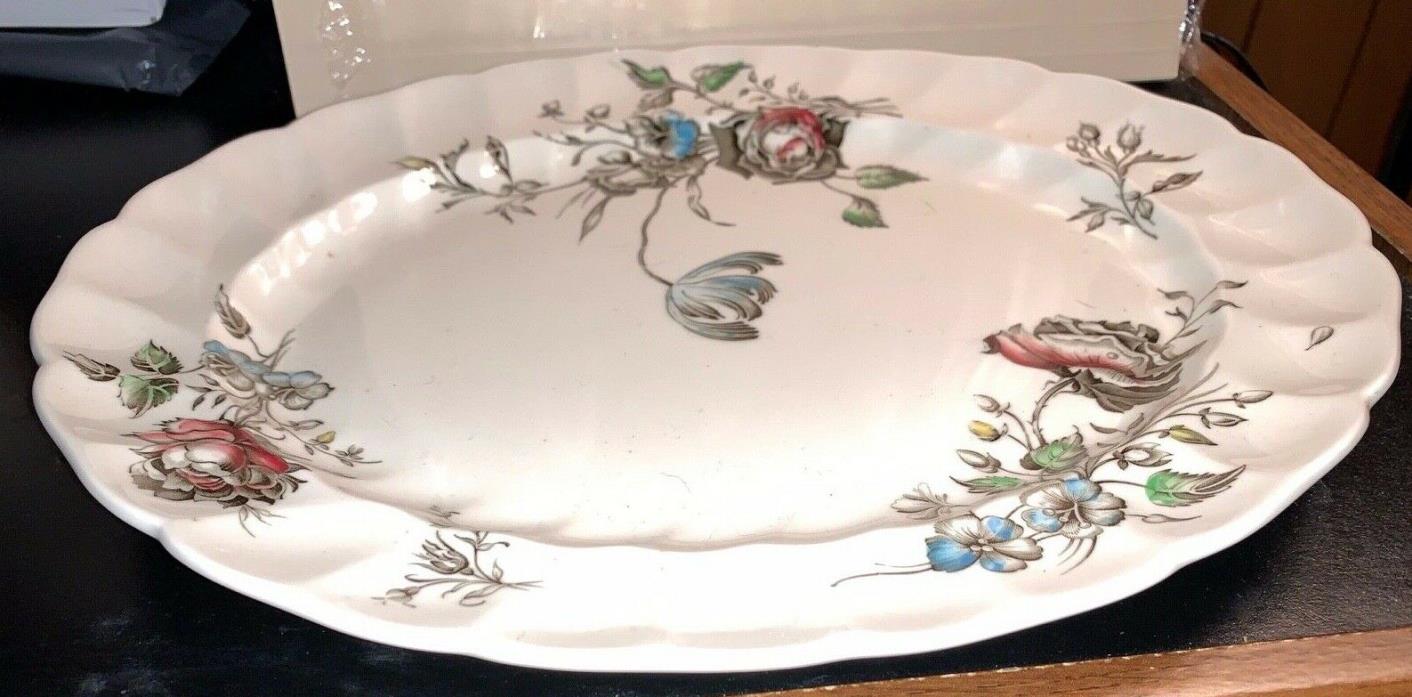 Johnson Brothers DAY IN JUNE Multicolor Floral Oval Platter
