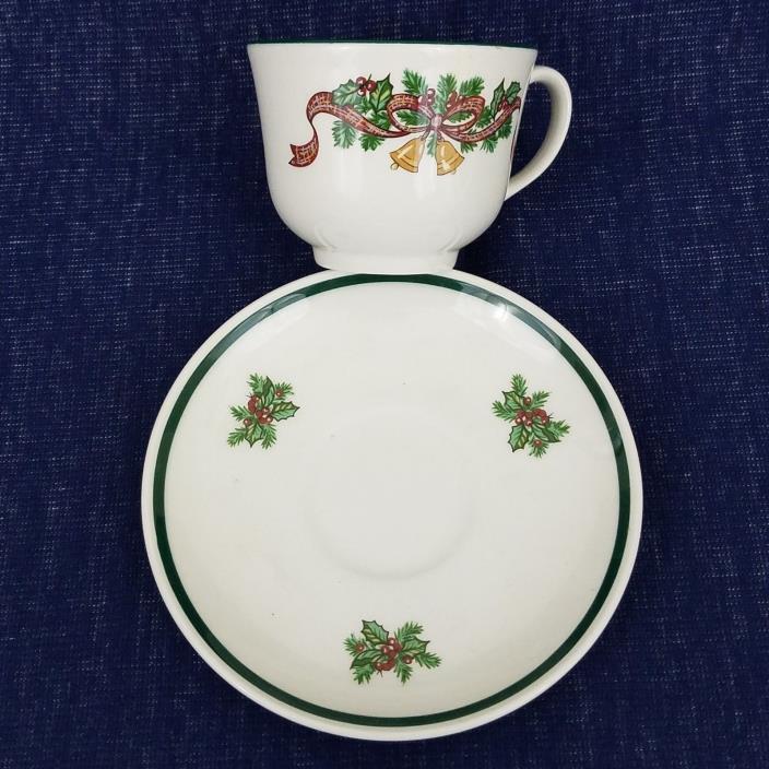 Johnson Brothers Victorian Christmas Tea Cup & Saucer Staffordshire England