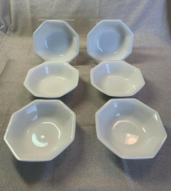 Johnson Brothers Heritage White Coupe Cereal Bowls - Set of 6