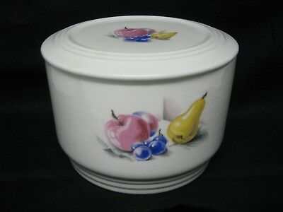 Vintage 1940's Knowles Utility Ware FRUITS Covered Refrigerator Bowl 6