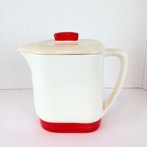 Knowles Utility Ware Mid Century Lidded Batter Pitcher