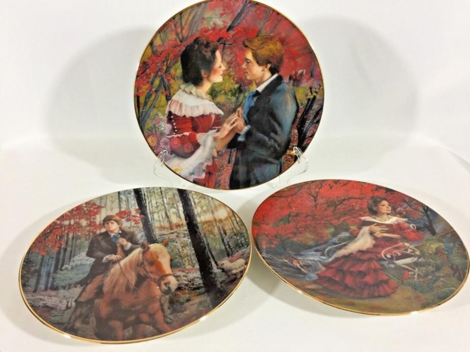 Lot of 3 Decorative Plates Knowles Signature Collection by Rob Sauber Man/Woman
