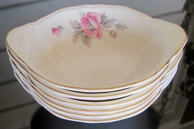 Six 1940's Edwin Knowles China Pink Floral  5.75
