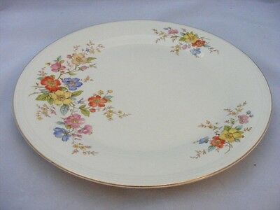 Vtg Knowles Dinner Plate Red Blue Pink Yellow Roses