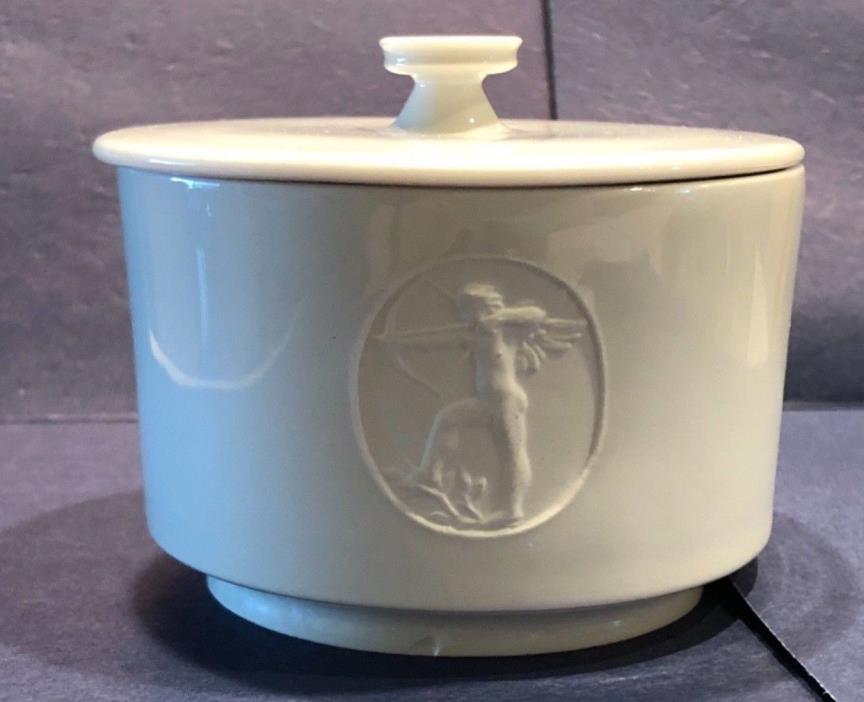 KPM Royal Berlin “Arkadia” Porcelain Sugar Bowl And Lid w. Bisque Medallion 1938