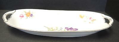 Vintage KPM Porcelain Dresden Flowers Decor Celery Relish Tray