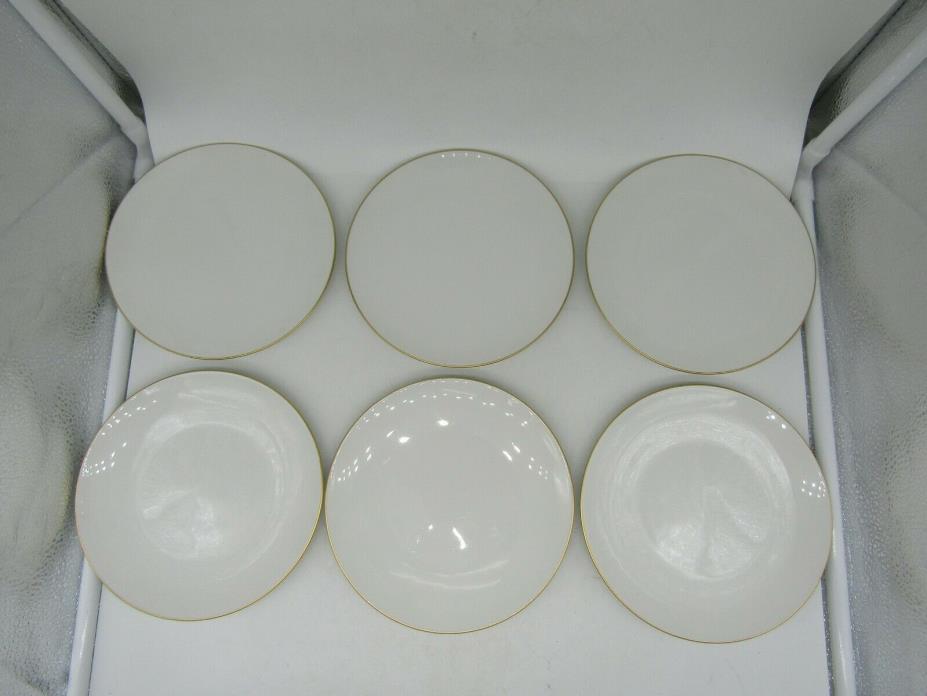 KPM 76/73 Gold Trim Six Bread and Butter Plates 6 3/4