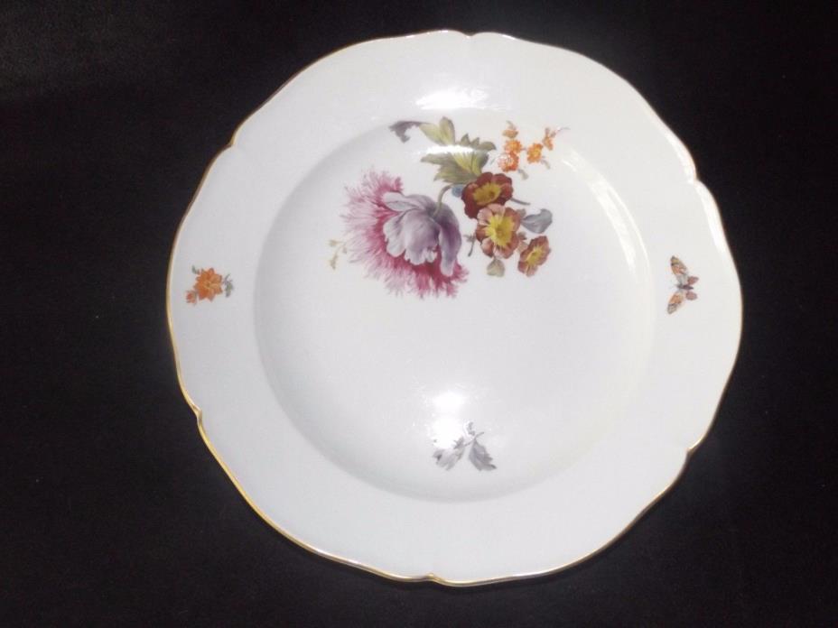 KPM Berlin Floral Porcelain Plate  9 3/4