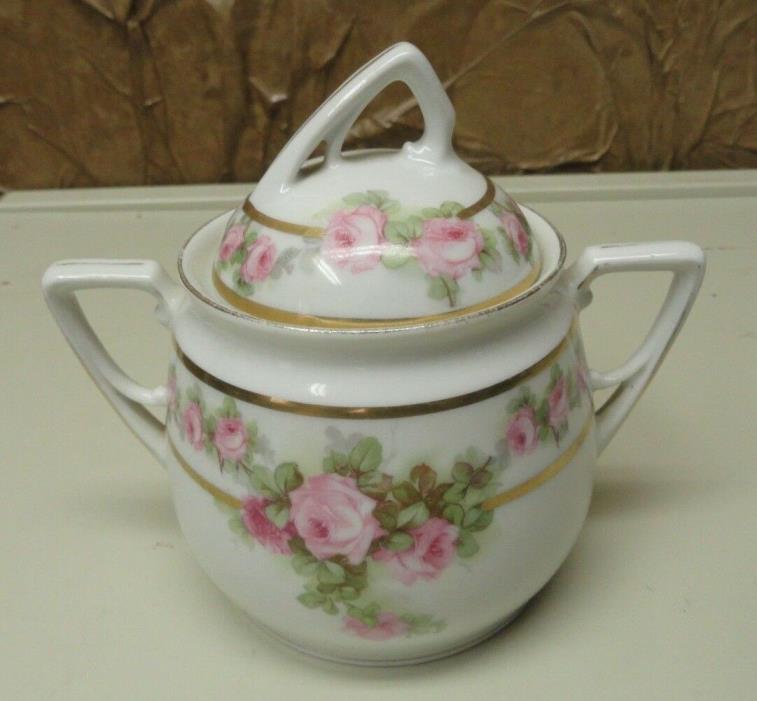 Vintage KPM Germany Covered Porcelain China Sugar Bowl