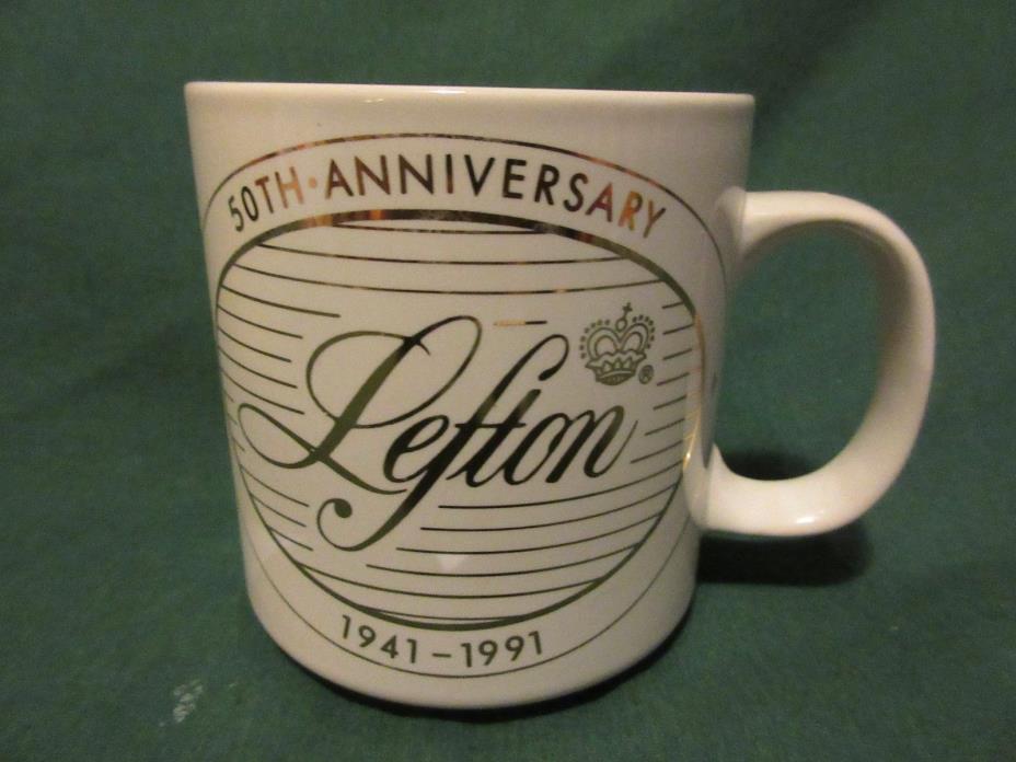 Lefton China's 50th Anniversary Mug  1941-1991 #07928 Collector's Piece