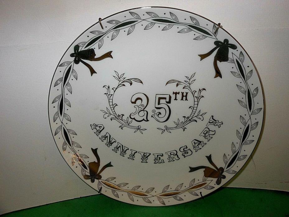 Lefton 25th Anniversary Wall Hanger Plate #285 Hand Painted Japan