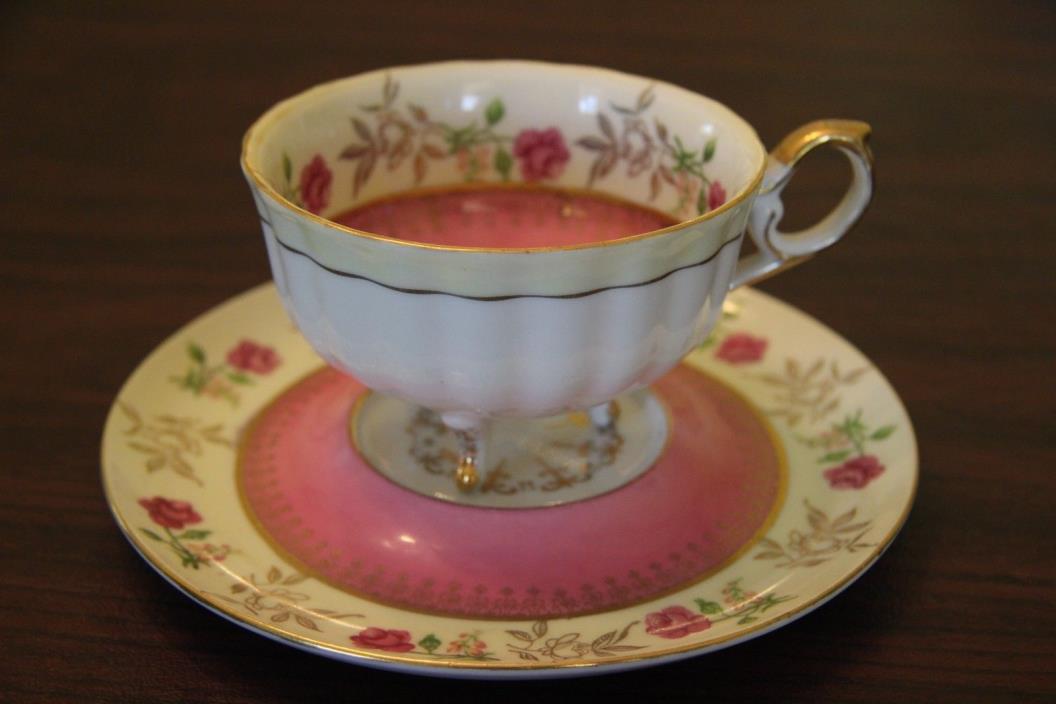 Coffee/Teacup Lot of 4. Lefton Footed, Noritake Nippon, Phoenix , 1 unnamed