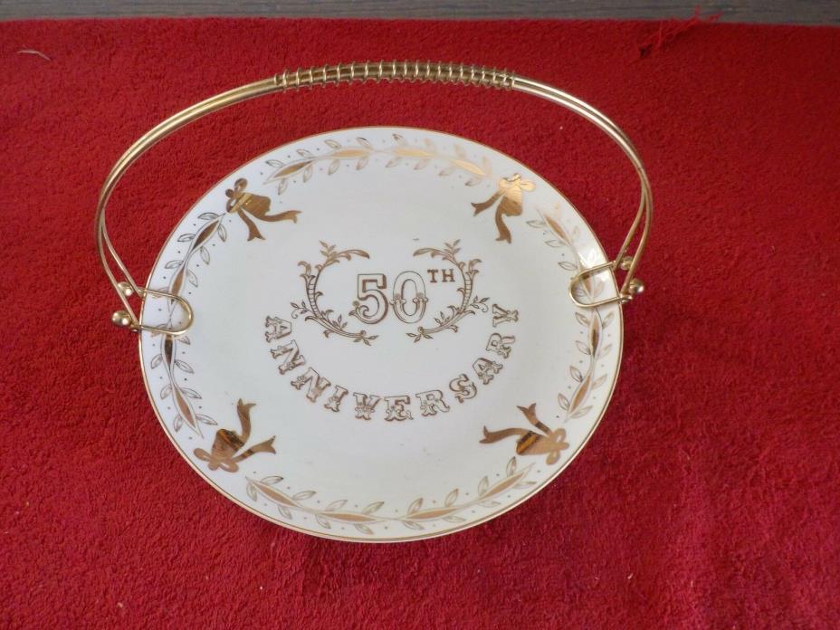 Lefton China 50th Anniversary Canape' Plate #3696  (SH)