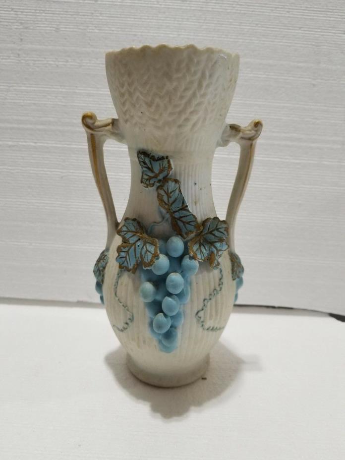 Lefton China Vase - Hand Painted with grapes #2181