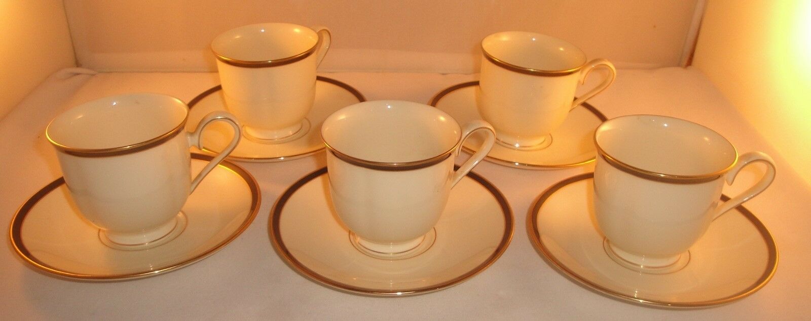 Lenox Urban Lights  Lot of  5 Cups with Matching Saucers