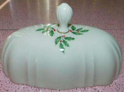 LENOX HOLIDAY BUTTER DISH - LID ONLY - MINT