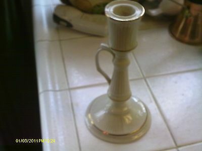 Lenox China Candlestick Holder  24-K Gold USA  with handle