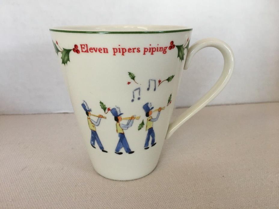 LENOX Porcelain Mug 11 Days Christmas #11 PIPERS Piping 4
