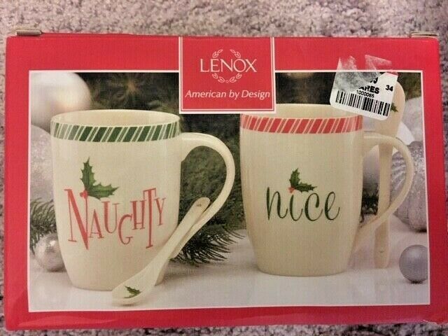Lenox Naughty and Nice Mugs American by Design Christmas