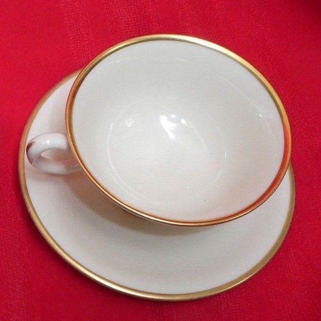 Lenox Mansfield Footed Cup & Saucer Set Excellent Condition