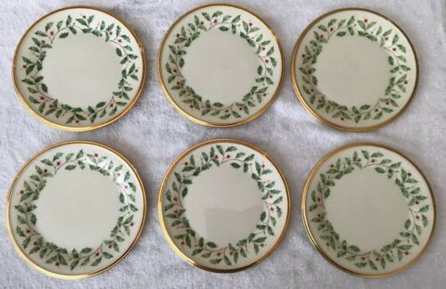 Lenox ~ Dimension Collection ~ Holiday Dessert Plates 6