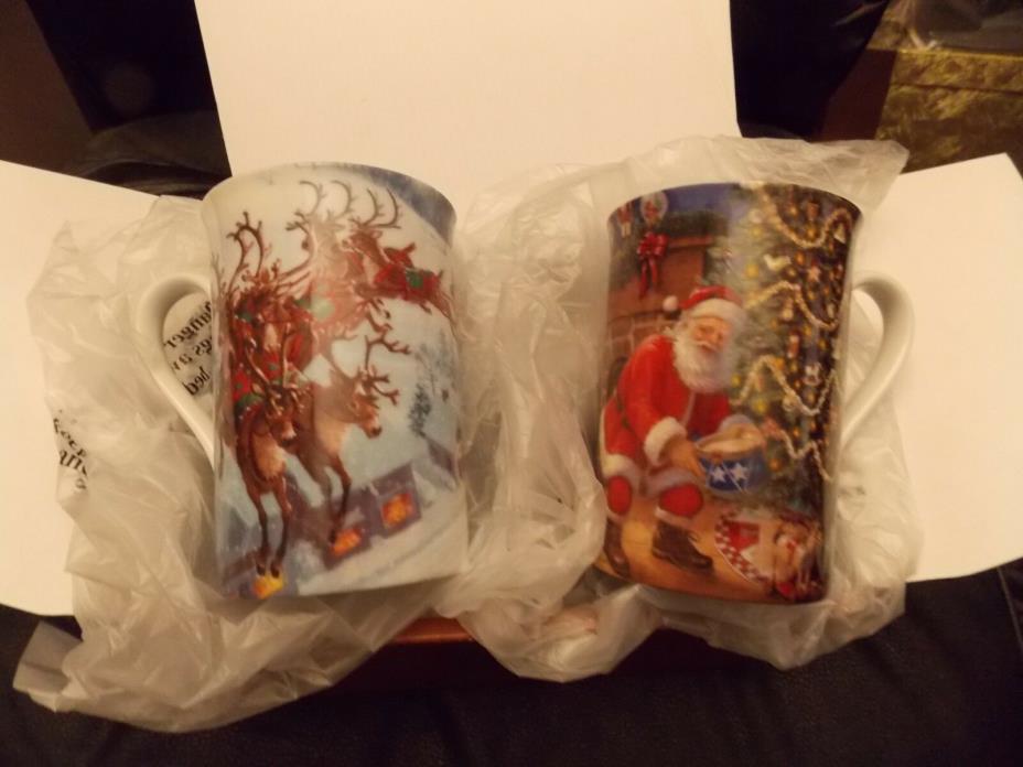 Lenox Christmas Coffee Mugs  Santas Journey Set of 4 NEW In Box