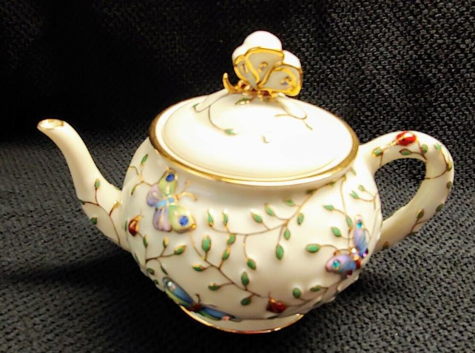 Lenox Summer Enchantment Fine China Teapot Used No Box