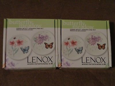 Lenox Butterfly Meadow Coasters-2 Sets Of 2 Each For A Total Of 4-New In Box