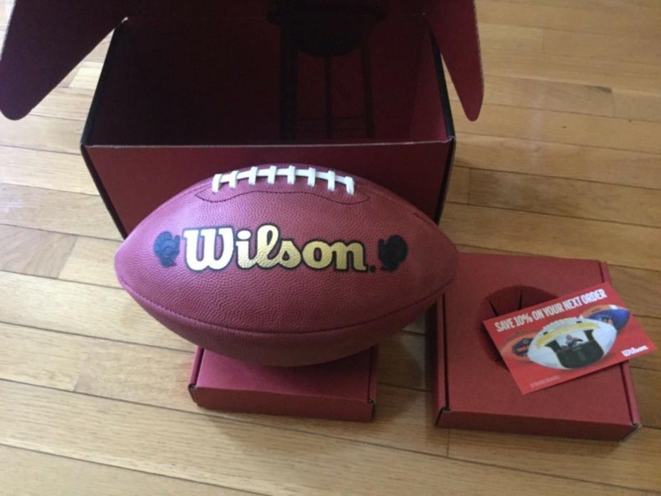 WIILSON NFL  LEATHER FOOTBALL MADE IN USA NEW IN BOX