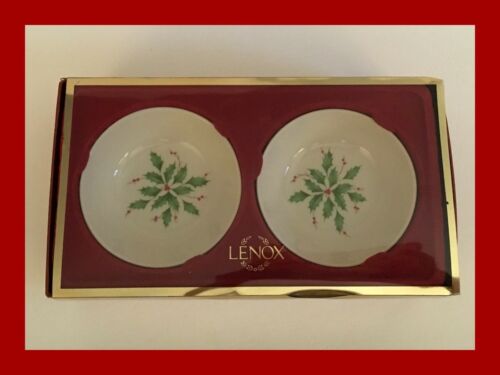 Lenox HOLIDAY Round Dipping Bowls - Set Of Two - NEW In Box