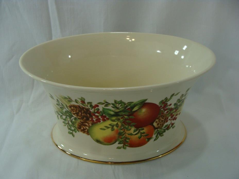 LENOX WILLIAMSBURG Boxwood and Pine Oval Centerpiece Cachepot Bowl Excellent